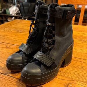 Converse Black Combat & Moto Boots